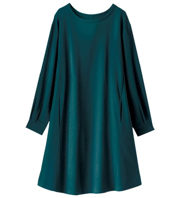 BELLUNA（ベルーナ）の「【吸湿発熱】ポンチ素材チュニックワンピース（チュニックワンピース）」｜詳細画像