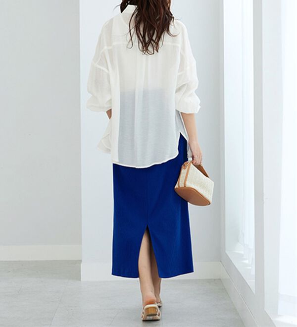 GeeRA（ジーラ）の「【着回し力◎】楽ちんすっきり見え！リブロングスカート（ロングスカート）」｜詳細画像