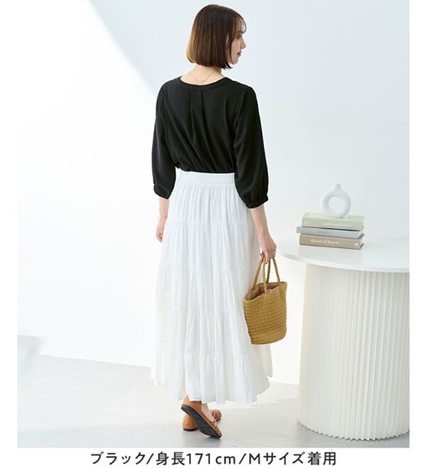 Viola e Viola（ヴィオラ エ ヴィオラ）の「【涼しく解決！】２ＷＡＹ衿デザインブラウス（ブラウス）」｜詳細画像