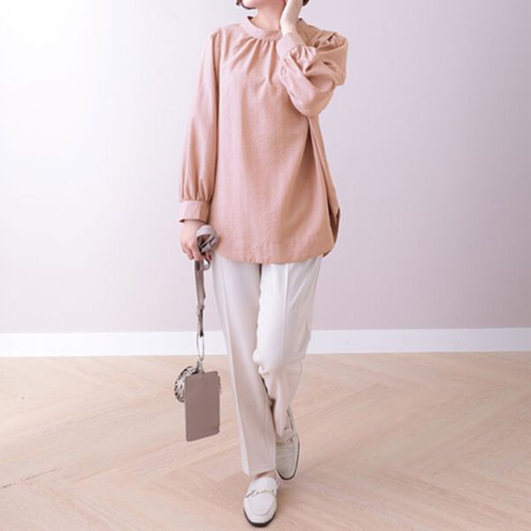 BELLUNA（ベルーナ）の「ビンテージ素材肩タックデザインブラウス（ブラウス）」｜詳細画像