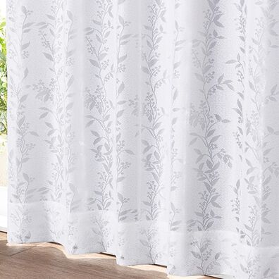 「「エコファイン」使用２枚合わせ多機能デザインレースカーテン（レースカーテン）」