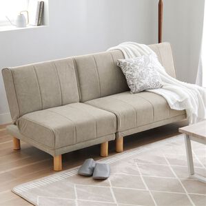 iellio（イエリオ）の「４ＷＡＹスタイリッシュソファベッド＜リクライニングソファ・カウチソファ・オットマンソファ・２人掛け・３人掛け・新生活＞（ソファ）」｜ウォームグレー（はっ水機能付）