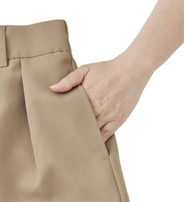 RANAN（ラナン）の「【選べる股下】きれい見え２タックワイドスラックス（ワイドパンツ・ガウチョ）」｜詳細画像