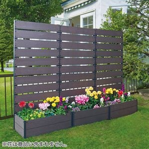 「Ｎｅｗスタイリッシュプランターフェンス（エクステリア・屋外器具）」｜ダークブラウン