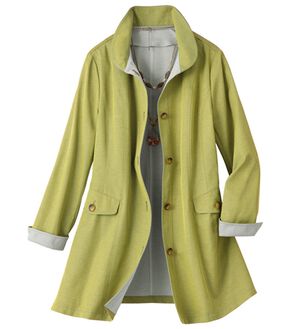 ルフラン（ルフラン）の「配色ダブルフェイス素材コート＜グラティー＞（ロングコート）」｜イエロー系