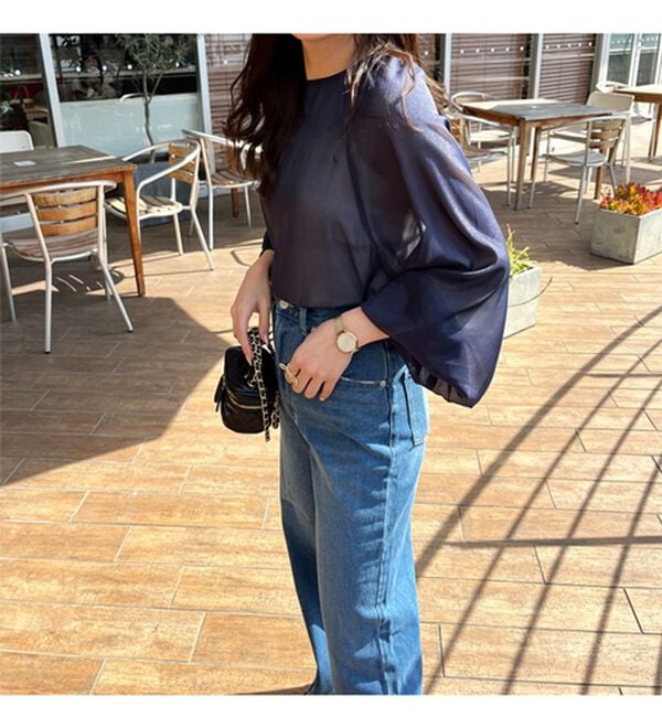 GeeRA（ジーラ）の「バックリボンシアーブラウス（ブラウス）」｜詳細画像