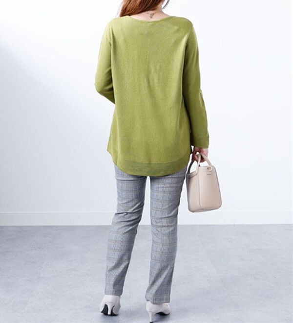 BELLUNA（ベルーナ）の「ミラノリブ編地切替チュニック（チュニック）」｜詳細画像