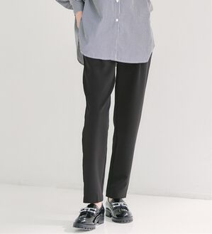 RANAN（ラナン）の「【選べる股下】美脚シルエットタックパンツ（股下６１・６５ｃｍ）（フルレングスパンツ）」｜ブラック
