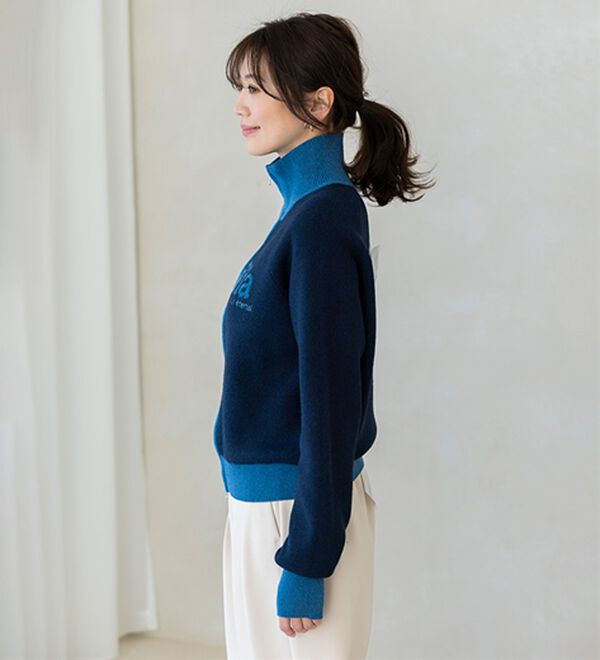 BELLUNA（ベルーナ）の「ジッパーロゴニットパーカー（その他ジャケット）」｜詳細画像