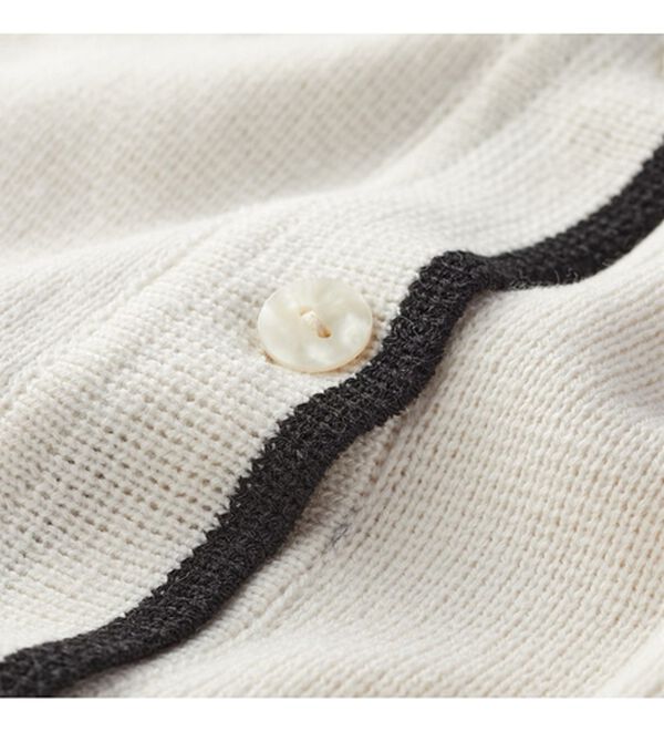 GeeRA（ジーラ）の「配色衿付ニットカーディガン（ニットカーディガン）」｜詳細画像