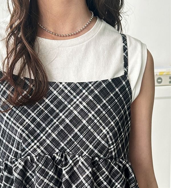 GeeRA（ジーラ）の「楽ちん！ペプラムキャミワンピース（カットソーワンピース）」｜詳細画像