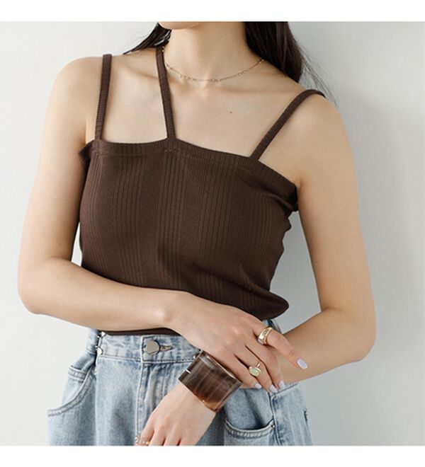 GeeRA（ジーラ）の「３ストラップランダムリブキャミソール（タンクトップ・キャミソール）」｜詳細画像