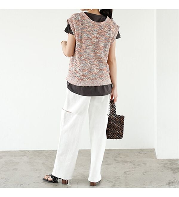 GeeRA（ジーラ）の「前後２ＷＡＹファンシーニットトップス（ニット・セーター）」｜詳細画像