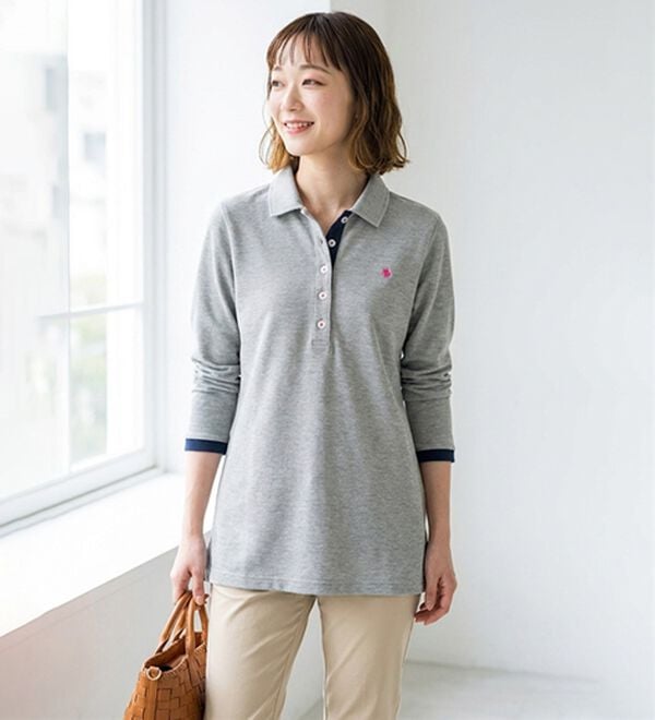 ルフラン（ルフラン）の「【２色組】【ＰＯＬＯ　ＢＣＳ】汗じみ対策ポロチュニック（チュニック）」｜詳細画像