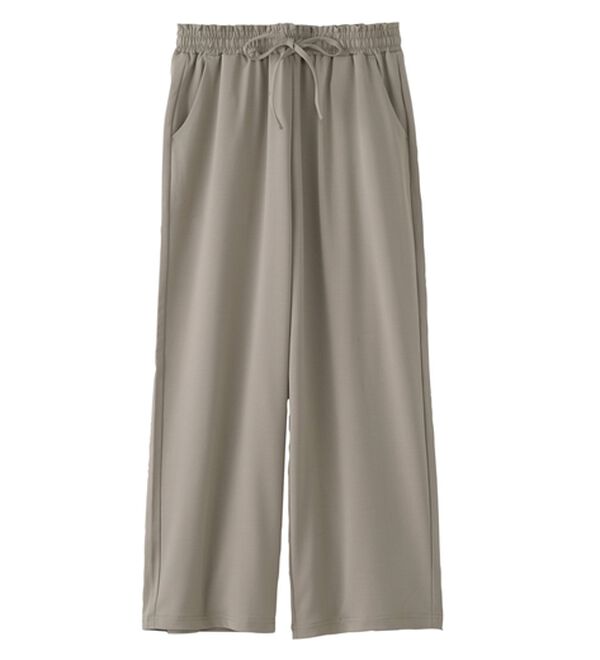 BELLUNA（ベルーナ）の「【接触冷感/UVカット/吸水速乾/イージーケア】カナパストレッチ素材ワイドパンツ（ワイドパンツ・ガウチョ）」｜詳細画像