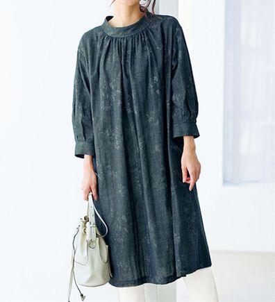 BELLUNA（ベルーナ）の「オーガニックコットンダブルガーゼプリントワンピース（プリントワンピース）」