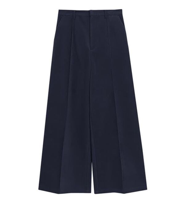 Pierrot（ピエロ）の「カット起毛ピンタックワイドパンツ（ワイドパンツ・ガウチョ）」｜詳細画像