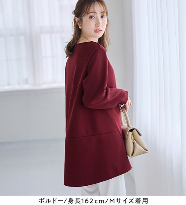 alotta（アロッタ）の「大人上品Ａラインシルエット裏起毛ブラウスチュニック（チュニック）」｜詳細画像