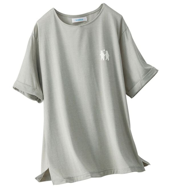 BELLUNA（ベルーナ）の「＜ＳＥＡ　ＢＲＥＥＺＥ＞冷感素材！プリントＴシャツ（カットソー）」｜アイスタイプグレー