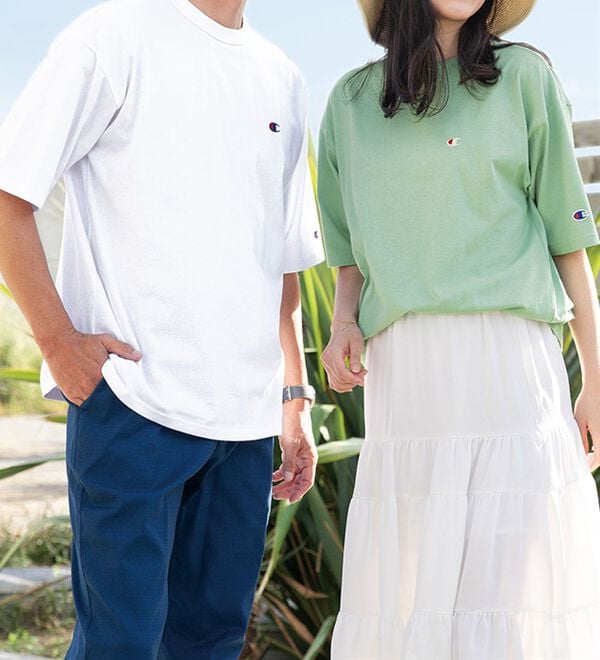 「＜チャンピオン＞綿１００％リラックスフィット５分袖Ｔシャツ（メンズＴシャツ）」｜詳細画像