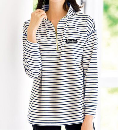 BELLUNA（ベルーナ）の「＜ＥＬＬＥ　Ａｃｔｉｖｅ＞ハーフジッププルオーバー（カットソー）」