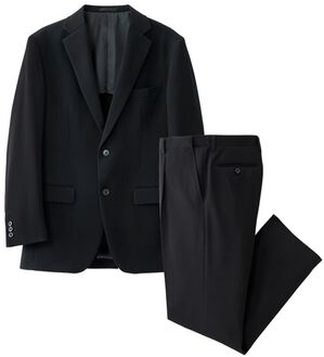 「【２点セット】ルナブラックフォーマルスーツ（ビジネスフォーマル）」｜2点セット