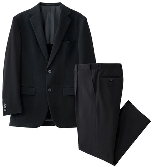 「【２点セット】ルナブラックフォーマルスーツ（ビジネスフォーマル）」｜2点セット