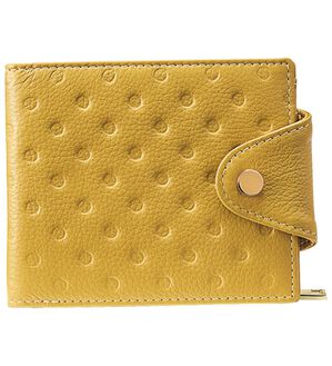 BELLUNA（ベルーナ）の「お札と小銭が同じ向き！牛革ドット型押財布（財布・パスケース）」｜キャメル