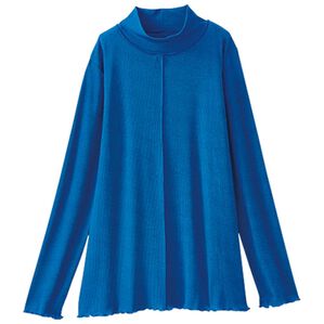 BELLUNA（ベルーナ）の「シアー楊柳素材ハイネックプルオーバー（カットソー）」｜ブルー