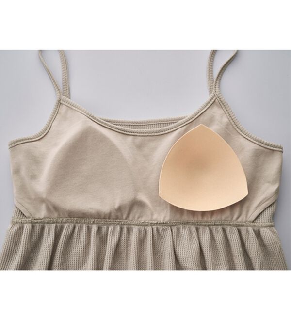 YU'NOW（ユナウ）の「カップ付ワッフルキャミソールルームウエア３点セット（パジャマ・ルームウェア）」｜詳細画像