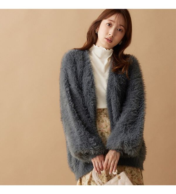 alotta（アロッタ）の「【前後２ＷＡＹ】袖口シフォン切替リブトップス（カットソー）」｜詳細画像