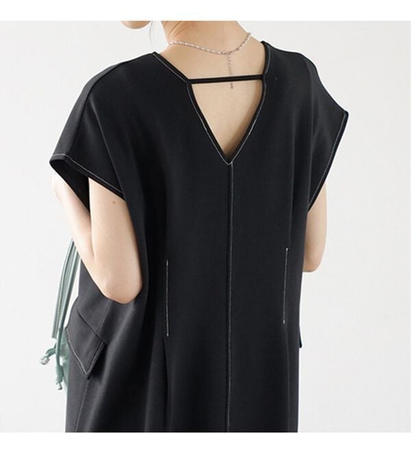 GeeRA（ジーラ）の「バイカラーステッチバックオープンワンピース（その他ワンピース）」｜詳細画像