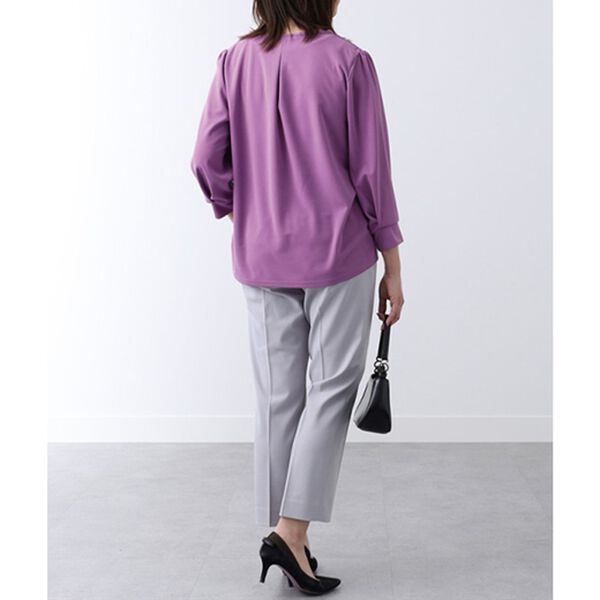 BELLUNA（ベルーナ）の「カットジョーゼット素材パール使いブラウス（ブラウス）」｜詳細画像