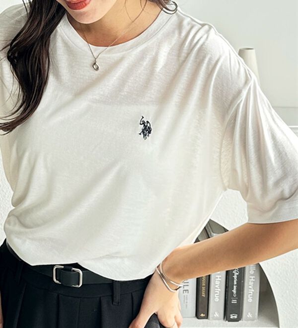 GeeRA（ジーラ）の「【Ｕ．Ｓ．　ＰＯＬＯ　ＡＳＳＮ．】スラブシアーTシャツ（Tシャツ）」｜詳細画像