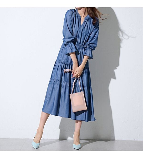 RANAN（ラナン）の「シャンブレーカラーワンピース（その他ワンピース）」｜詳細画像