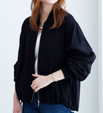 BELLUNA（ベルーナ）の「袖シャーリングデザインシアーブルゾン（ブルゾン）」