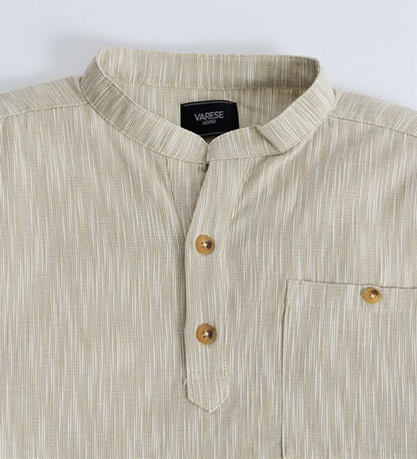 「ざっくり木綿のゆったりリラックスシャツ（メンズシャツ）」｜詳細画像