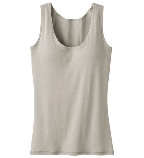 LAVIENNE（ラヴィエンヌ）の「綿１００％お肌に優しいオーガニックコットンブラキャミ（肌着・インナーウェア）」｜詳細画像