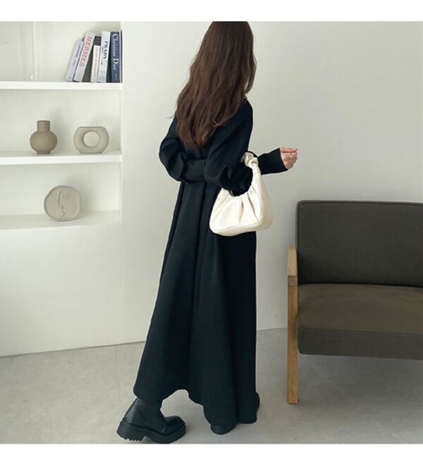 GeeRA（ジーラ）の「【再入荷】1枚で決まる！ハーフジップフレアワンピース（カットソーワンピース）」｜詳細画像