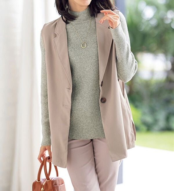 ルフラン（ルフラン）の「重ね着にぴったり！ミセスの為のリブニット（ニット・セーター）」｜詳細画像