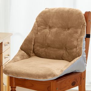 iellio（イエリオ）の「腰ポカクッション＜吸湿発熱・蓄熱・抗菌防臭・固綿入り＞（チェアカバー・チェアパッド）」｜ベージュ