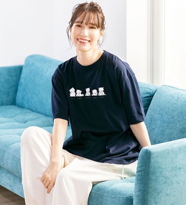 ルフラン（ルフラン）の「【２色組】まんまるねこのＴシャツセット（Tシャツ）」｜詳細画像