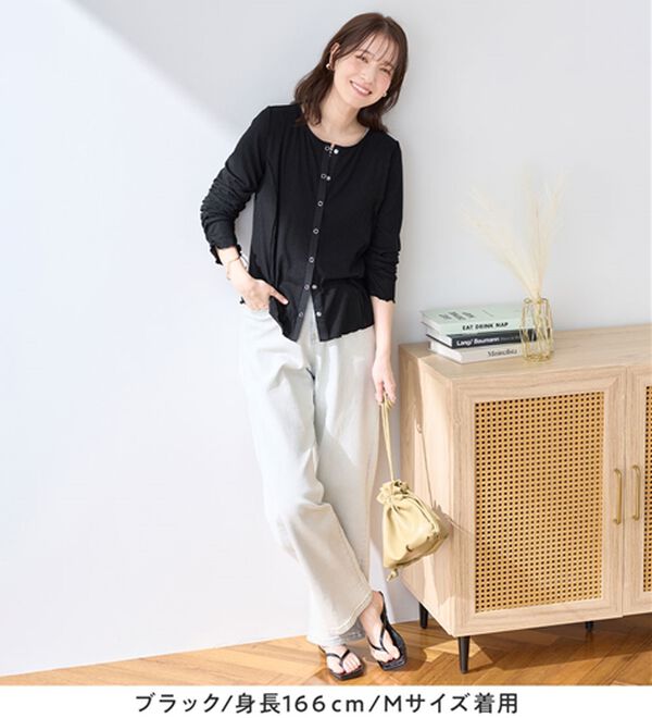 Viola e Viola（ヴィオラ エ ヴィオラ）の「針抜きシアードットボタンカーデ（その他カーディガン）」｜詳細画像