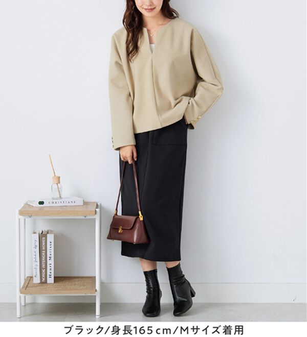 alotta（アロッタ）の「あったか裏起毛タイトスカート（ロングスカート）」｜詳細画像