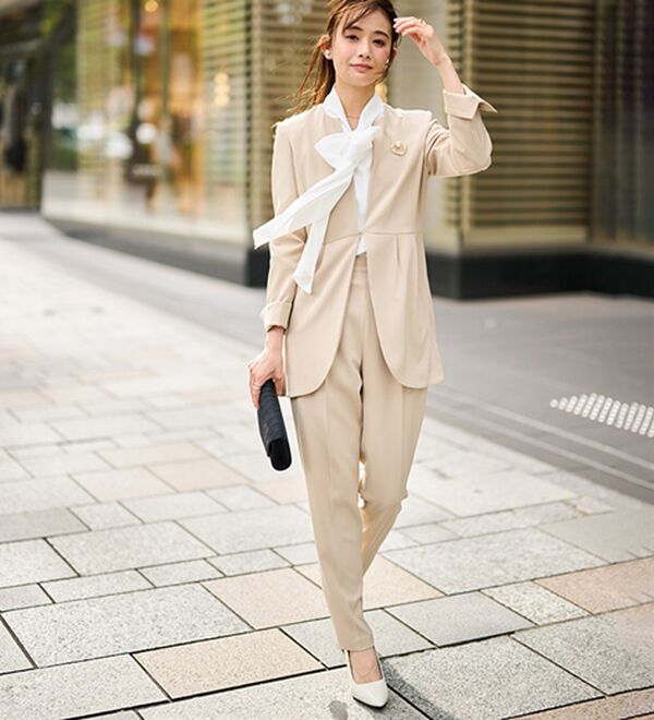 RANAN（ラナン）の「＜２点セット＞ラウンドヘムジャケットセットアップ（パンツスーツ）」｜詳細画像