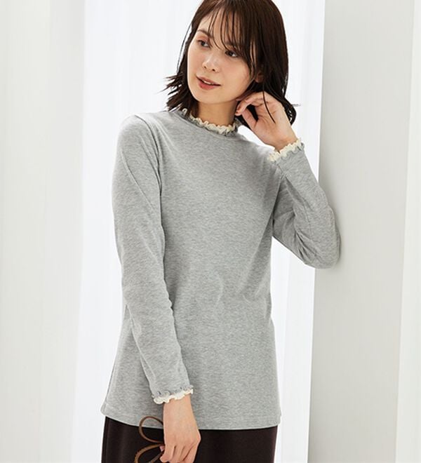 BELLUNA（ベルーナ）の「重ね着風フリル衿プルオーバー（カットソー）」｜詳細画像