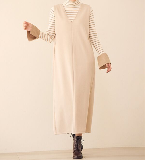 RANAN（ラナン）の「＜ムースタッチ＞洗える！バイカラータートルリブニット（ニット・セーター）」｜詳細画像