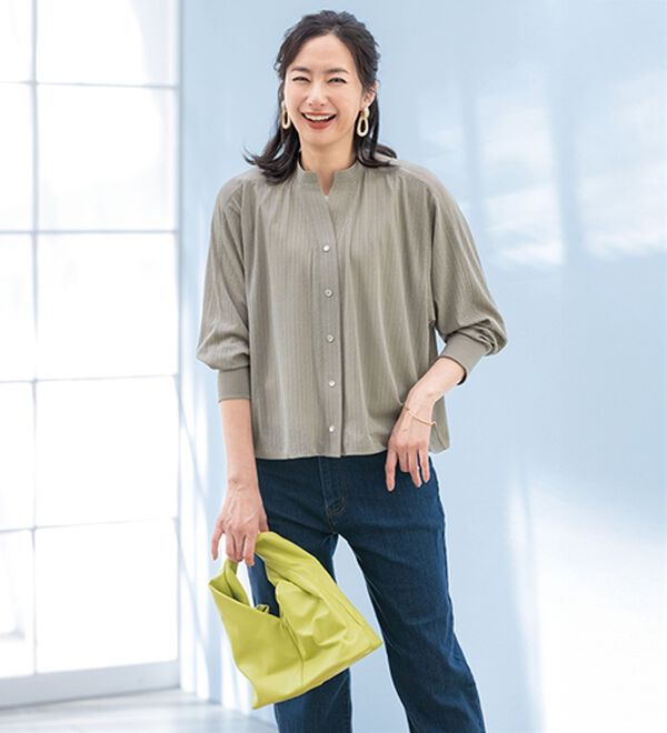 ルフラン（ルフラン）の「【２色組】透かし楊柳プルオーバー（カットソー）」｜詳細画像