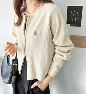 ダブルジップニットカーディガン - ベルーナ【公式】