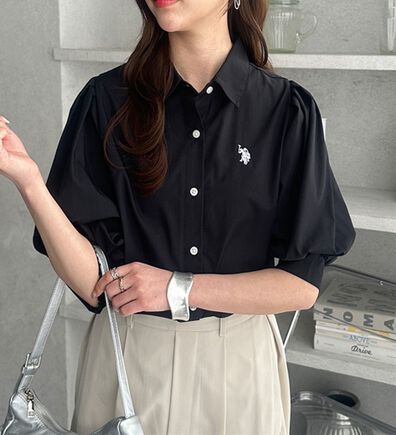 GeeRA（ジーラ）の「【Ｕ．Ｓ．　ＰＯＬＯ　ＡＳＳＮ．】ボリューム袖シャツブラウス（ブラウス）」